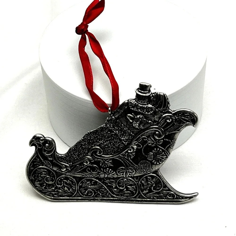 Hallmark Keepsake Ornament 1997 Our Christmas Together Fine Pewter Sleigh Ride